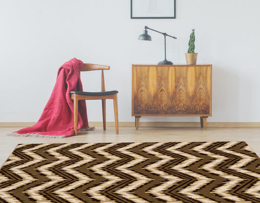 Silk Cheveron Area Rug