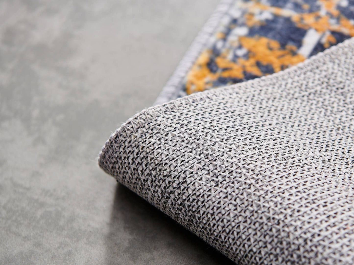 Turquoise, Gray and Orange Area Rug