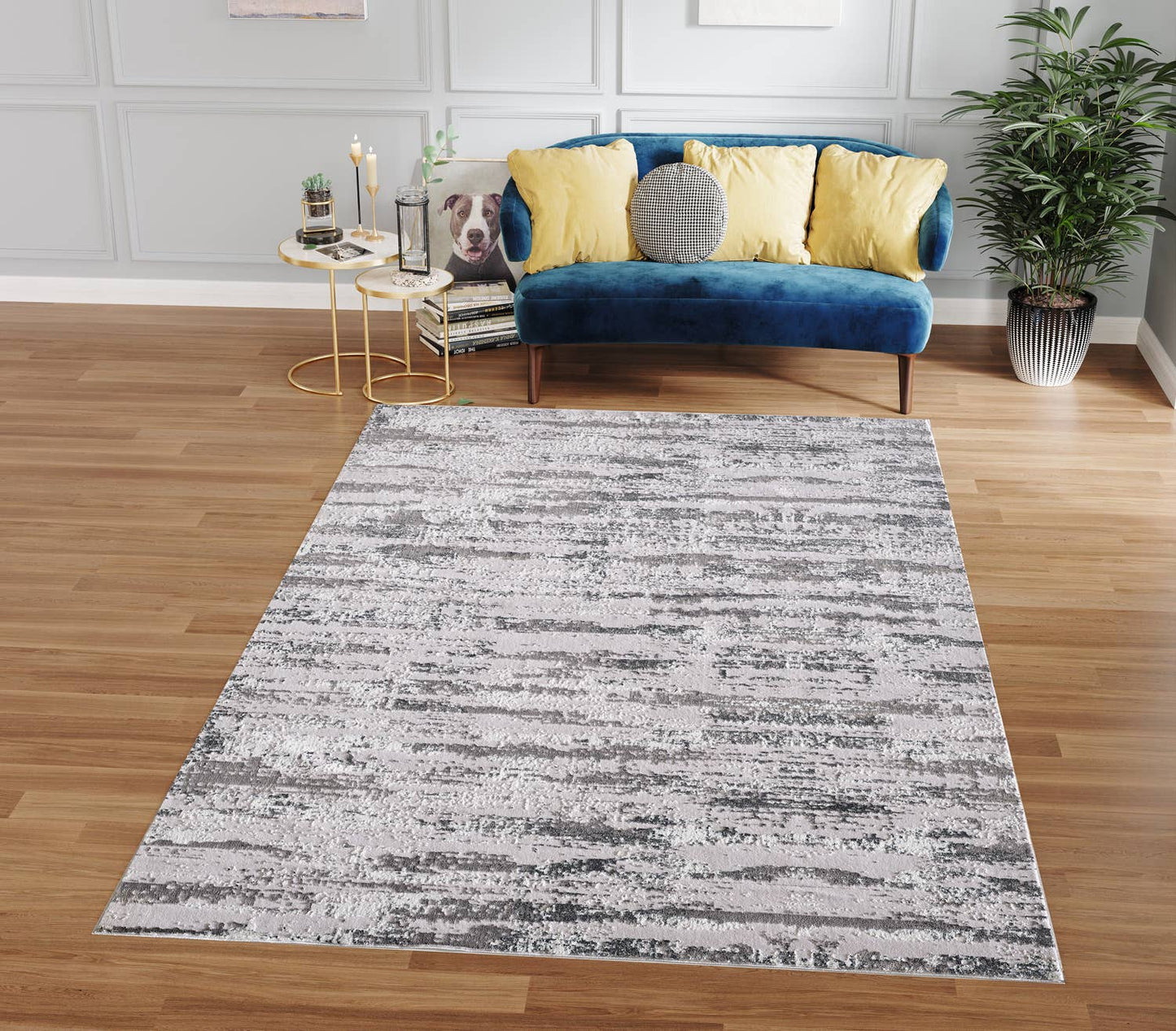 Manhattan Silver Woven Area Rug