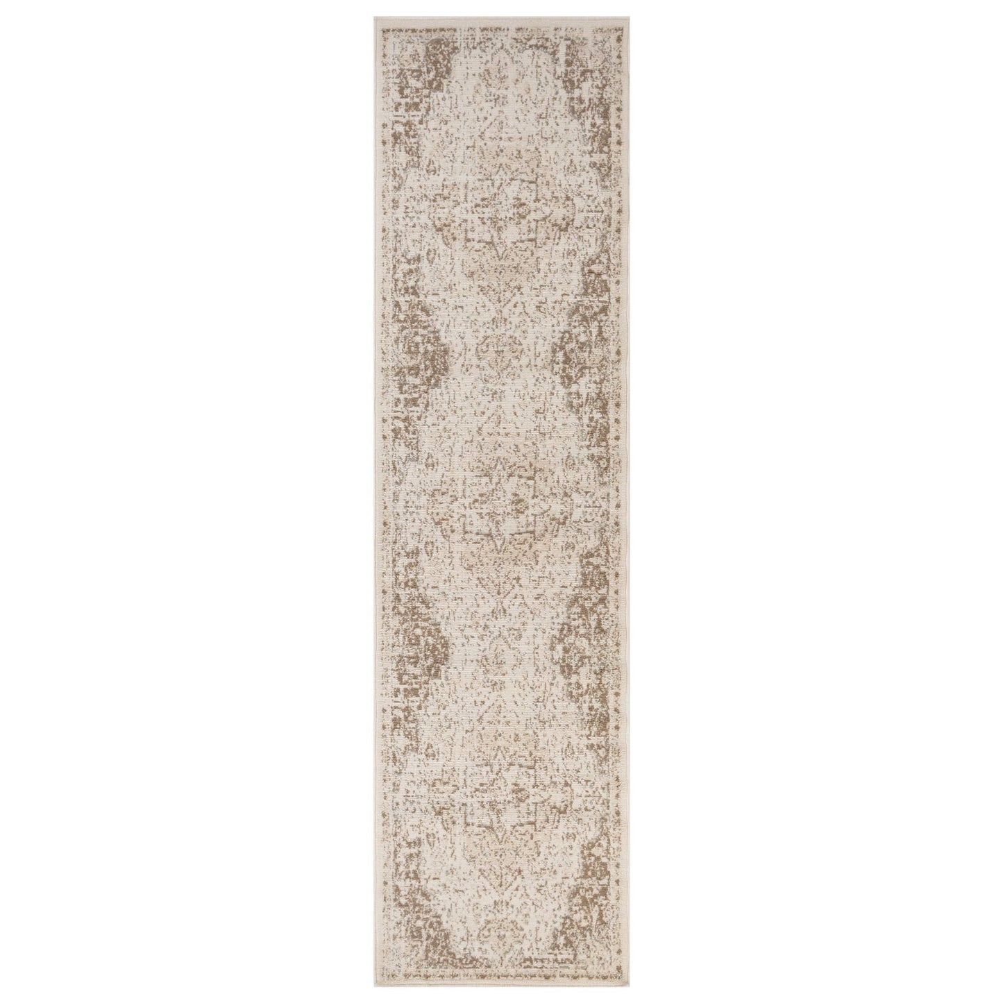 Light Cream Medallion Area Rug