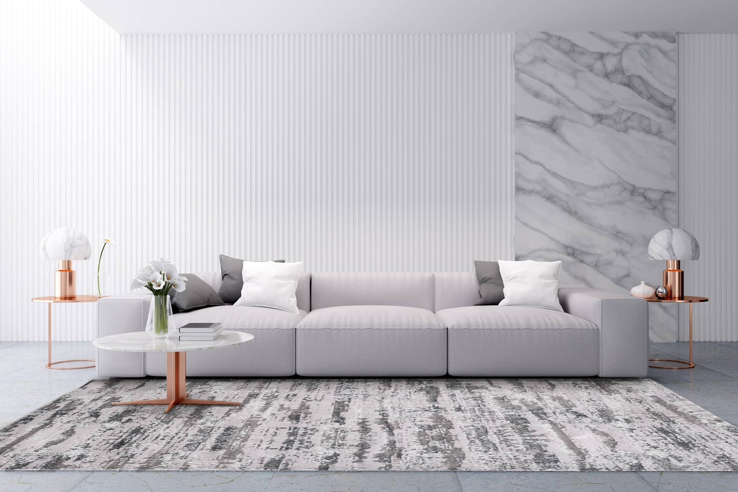 Manhattan Silver Woven Area Rug