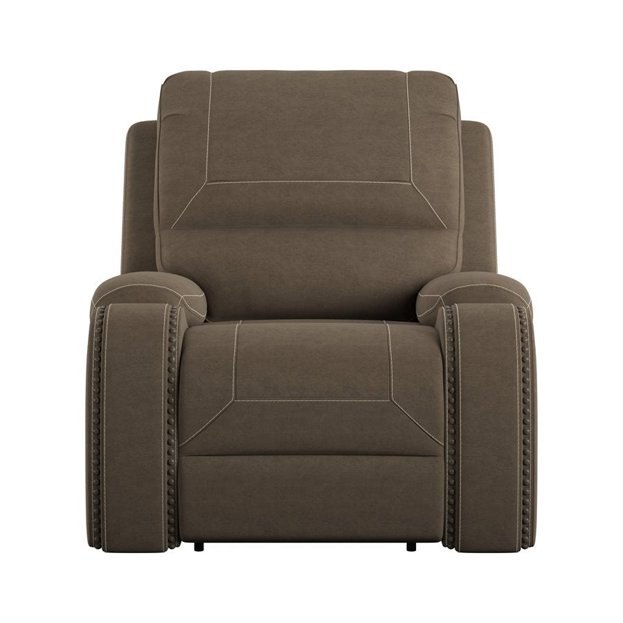 a brown recliner chair