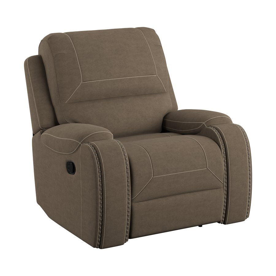 a brown recliner chair