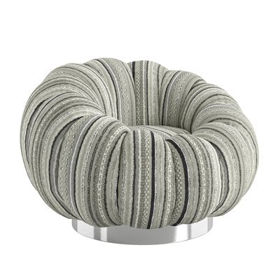 BLACK STRIPE PUMPKIN SWIVEL CHAIR