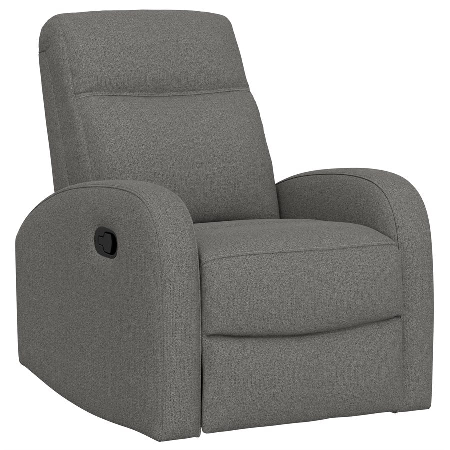 a grey recliner chair