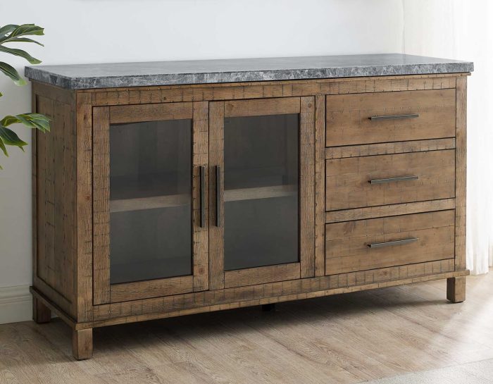 Grayson Gray Marble Top Server – Maple Leaf Furniture Co.