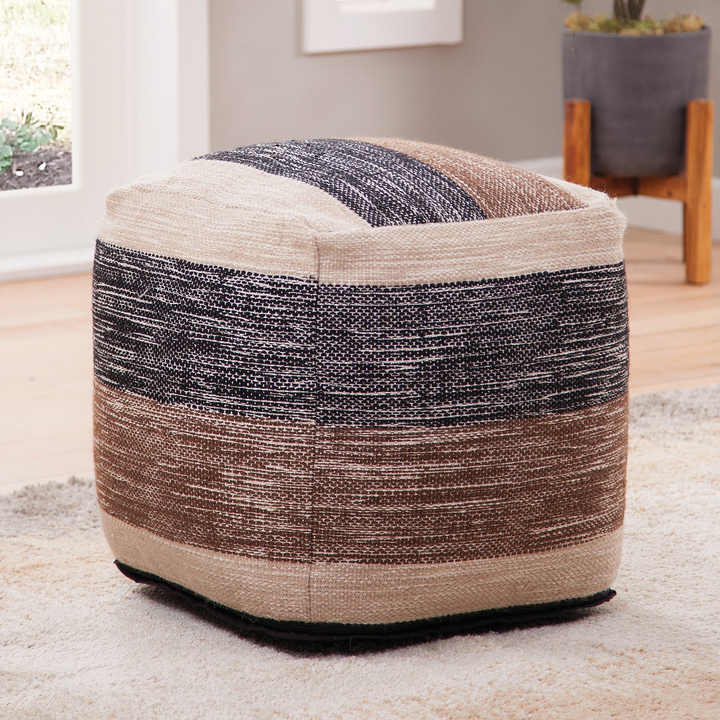 JAMAL HANDWOVEN POUF