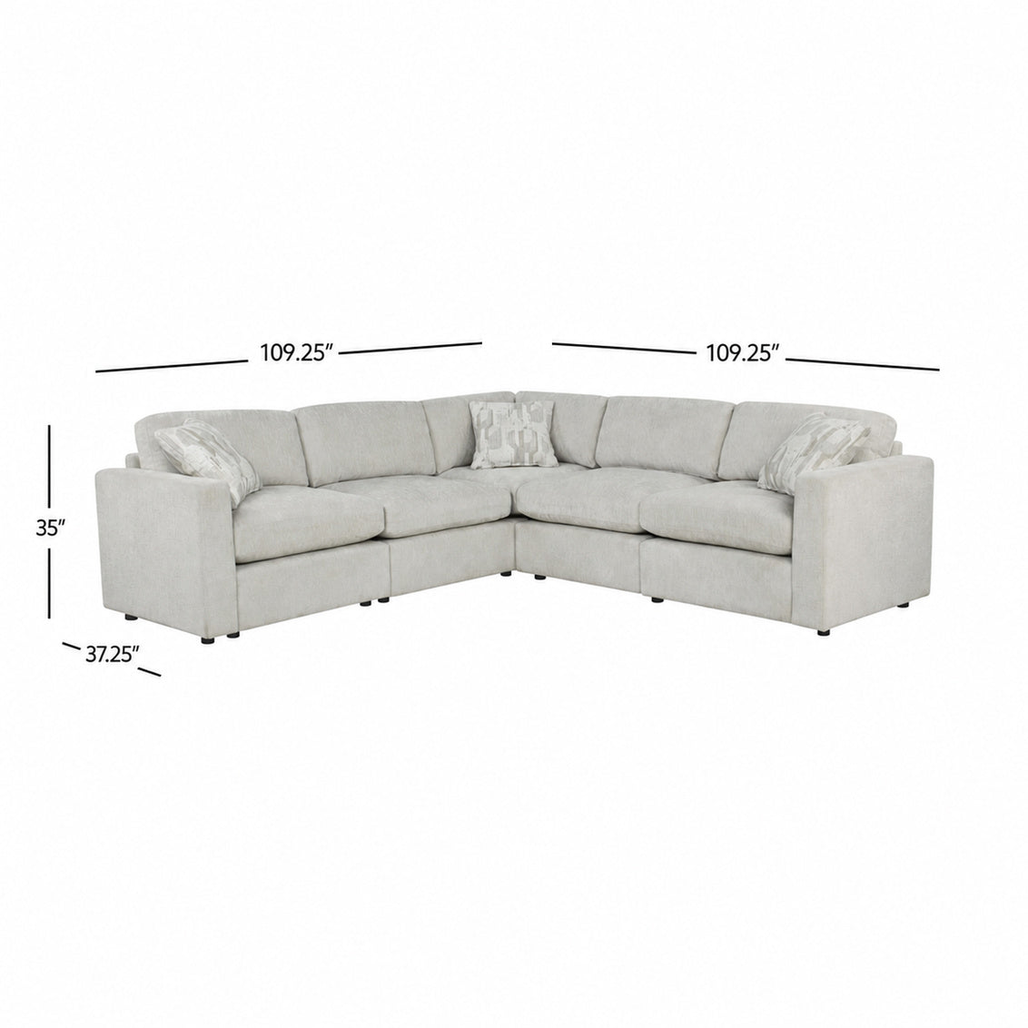Jackson Linen Track Sectional