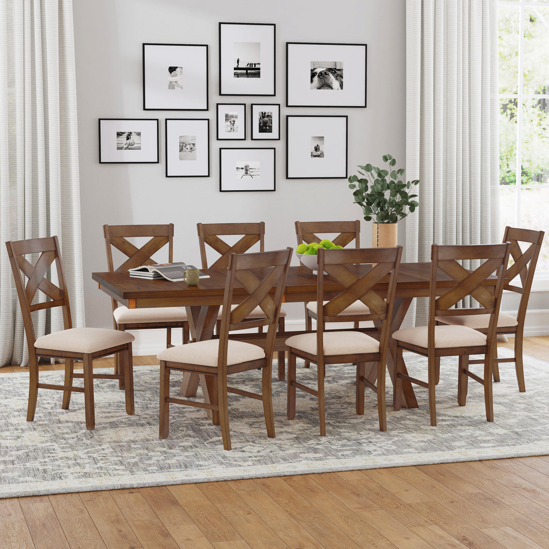Kraven-Hazelnut Dinning 9 PC