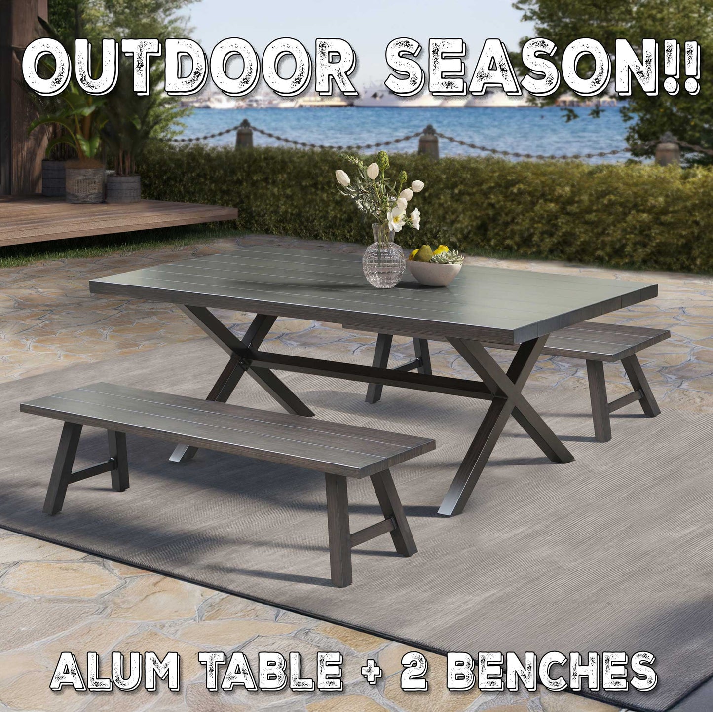 Marina Aluminum dining set