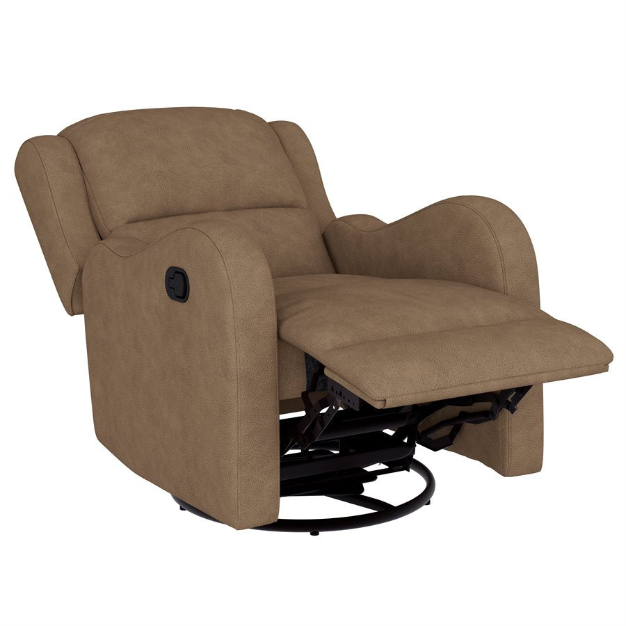a brown recliner chair with a white background