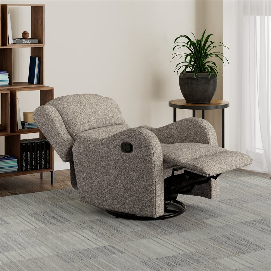 a recliner chair in a room