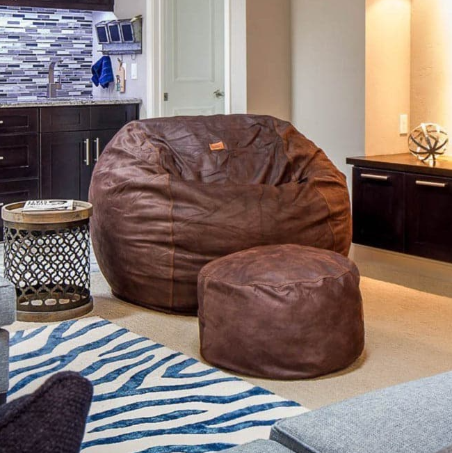 Faux Leather Bean Bag